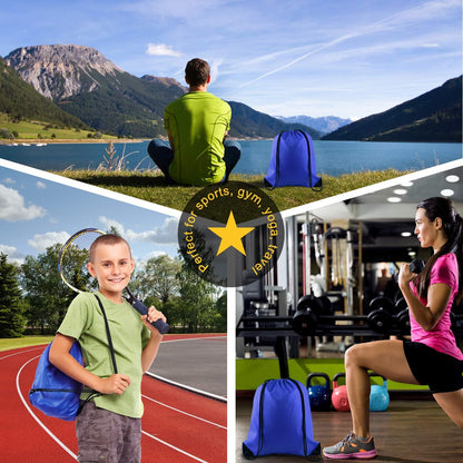 25Pcs Yellow Drawstring Bags - String Backpacks for Gym, Sport, Traveling