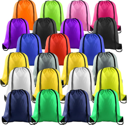 25Pcs Yellow Drawstring Bags - String Backpacks for Gym, Sport, Traveling