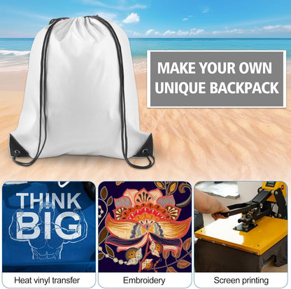 25Pcs Yellow Drawstring Bags - String Backpacks for Gym, Sport, Traveling