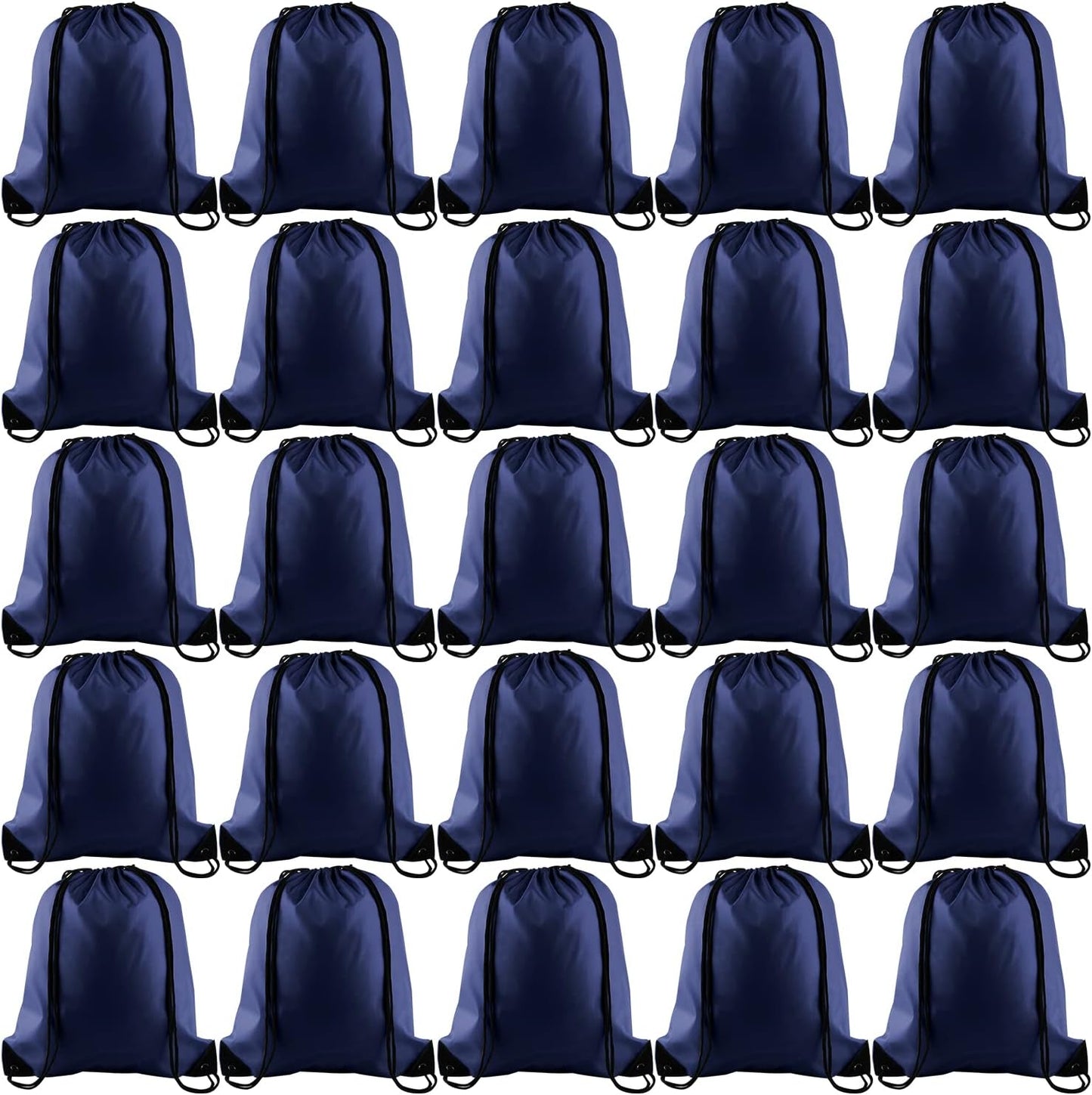 25Pcs Yellow Drawstring Bags - String Backpacks for Gym, Sport, Traveling