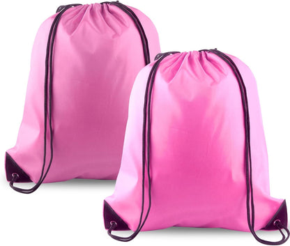 25Pcs Yellow Drawstring Bags - String Backpacks for Gym, Sport, Traveling