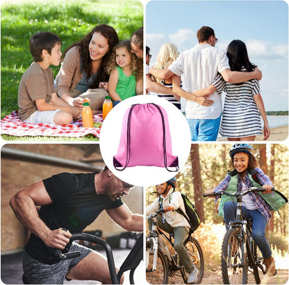 25Pcs Yellow Drawstring Bags - String Backpacks for Gym, Sport, Traveling