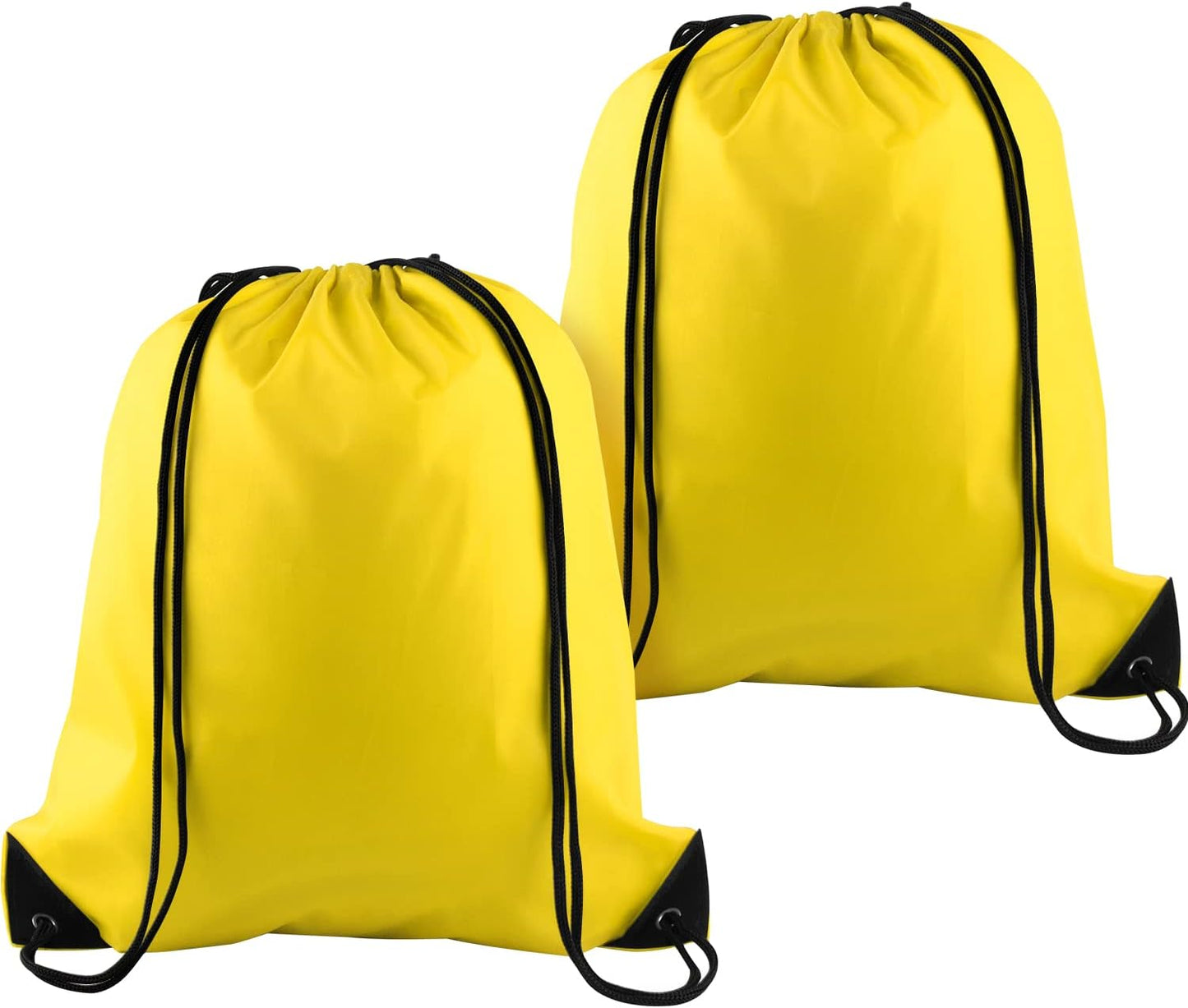 25Pcs Yellow Drawstring Bags - String Backpacks for Gym, Sport, Traveling