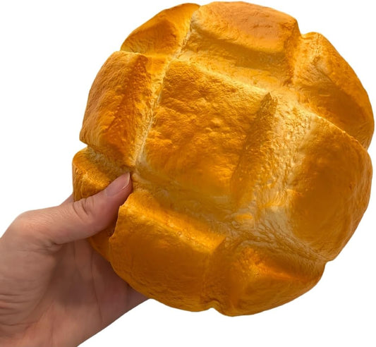 7 Inch Jumbo Bread Squishy, Slow Rising Squishy Toys | Stress Relief Squeeze Toys for Adults, Sticky Food Squishies, Foam Sensory Fidget Toy for Desk (Yellow)