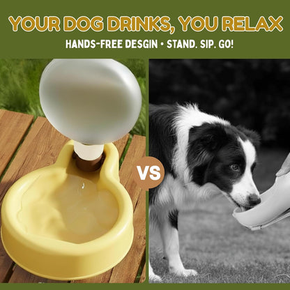 Portable Dog Pet Water Bottle for Walking |11 OZ BPA-Free Water Bowl | Anti-Tipping Leak Proof Design | Puppy Small Medium Large Dogs Small Animals | Dog Travel Accessories Gifts (Sunny Yellow)