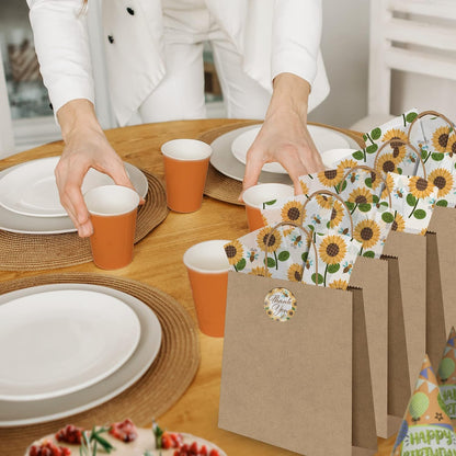 Sunflower and Bees Summer Printed Tissue Paper for Gift Bags or Boxes and Wrapping - Floral Spring Bulk Decorative Art Tissue Paper for Packaging and Gifting | 24 Sheets 20" x 30"