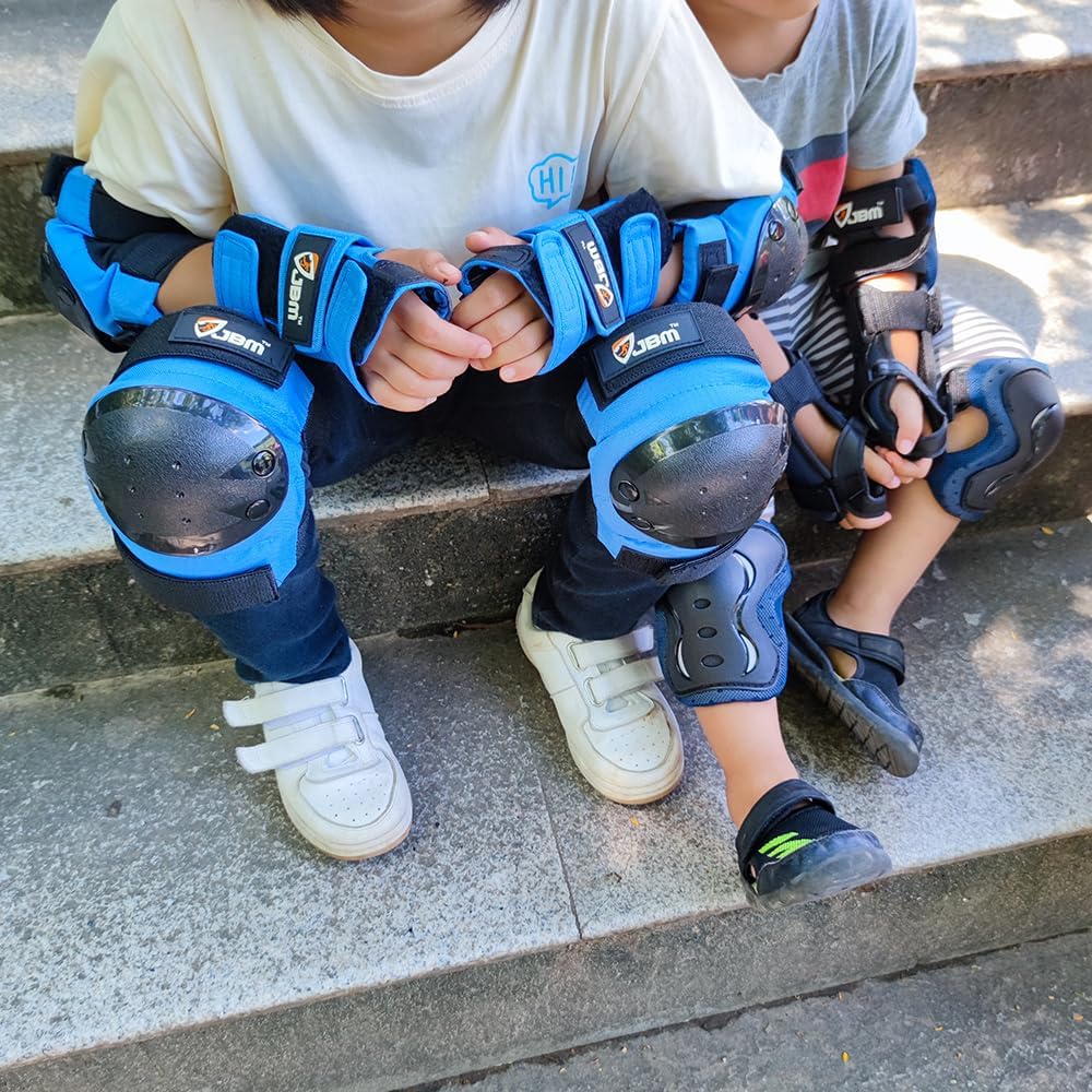 Adult & Kids Knee Pads Elbow Pads and Wrist Guards for Inline Skating, Roller Skating, Skateboarding, Scootering