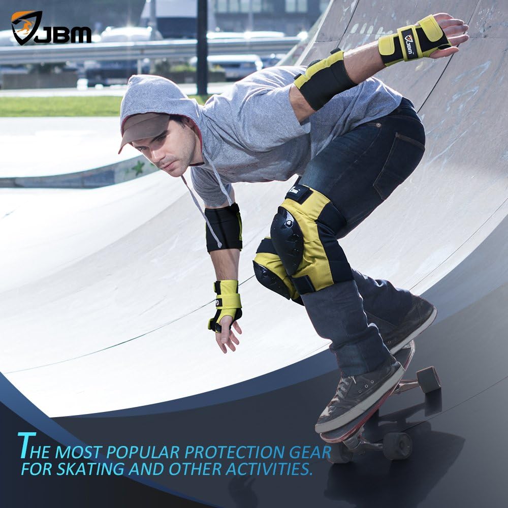 Adult & Kids Knee Pads Elbow Pads and Wrist Guards for Inline Skating, Roller Skating, Skateboarding, Scootering