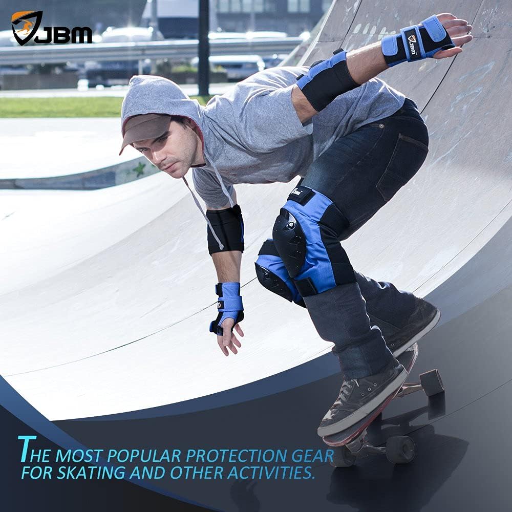 Adult & Kids Knee Pads Elbow Pads and Wrist Guards for Inline Skating, Roller Skating, Skateboarding, Scootering