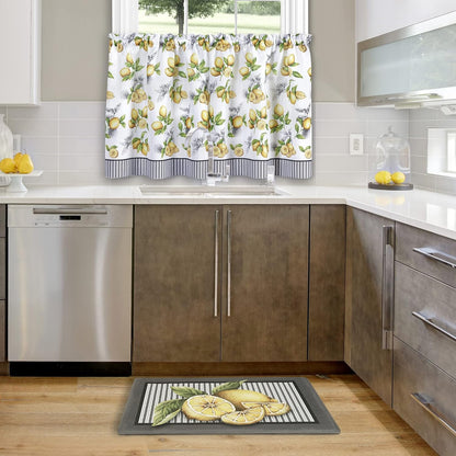 Anti-Fatigue Floor Comfort Mat - 18 x 30 Inch (Lemon Drop) - Waterproof Non-Slip Rug - Easy to Clean Cushioned Mat for Kitchen, Bathroom, Standing Desk & Office - Home Decor