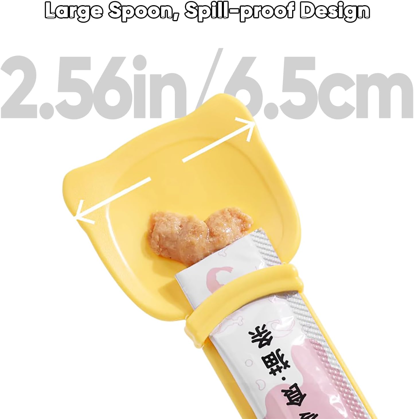 Cat Strip Feeder - 3 Colors Cat Stripe Squeeze Spoon, Treat Feeding Wet Spoons, Cat Food Treat Spoon Dispenser for Pet, White, Green, Yellow