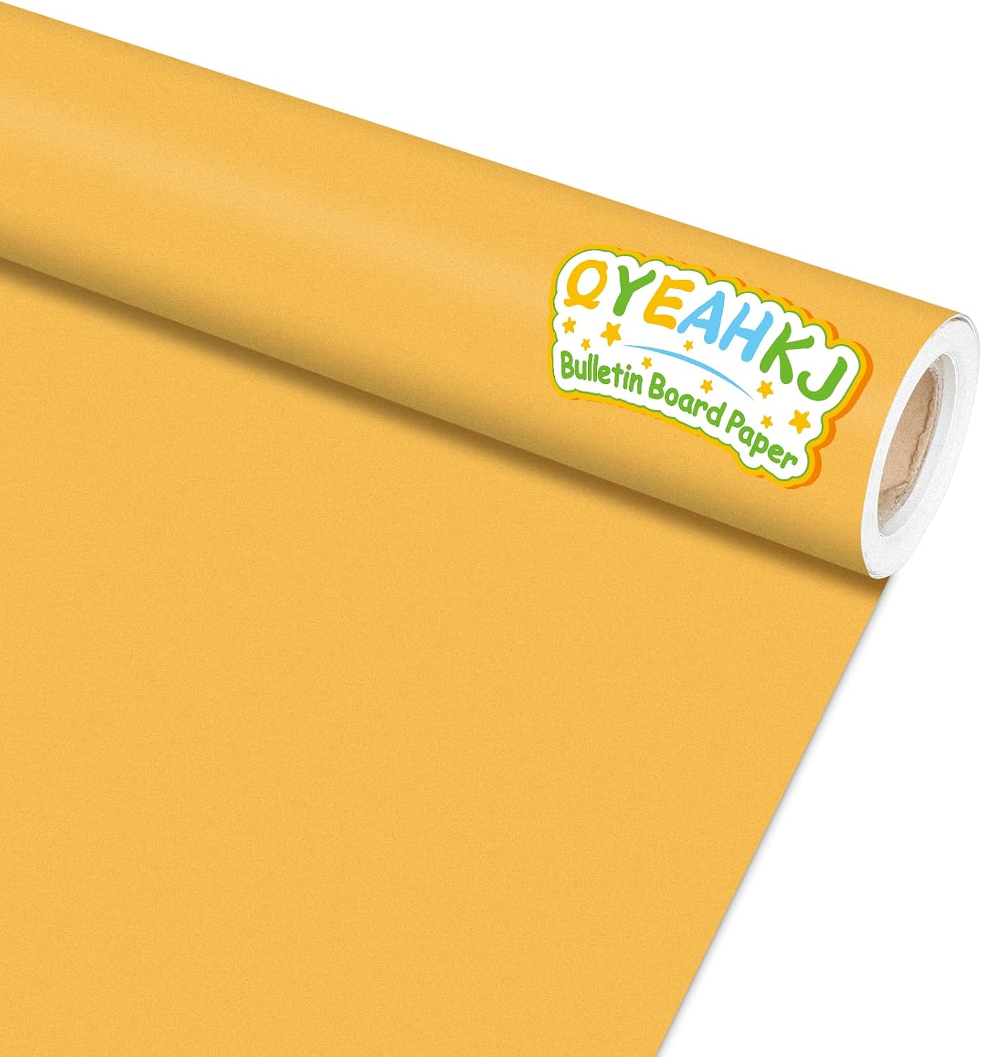 Golden Sun Yellow Bulletin Board Paper Roll Yellow Bulletin Board Background Paper Back to School Classroom Decor Poster for Art Craft DIY Projects Home Office Classroom Party Supplies 17.7in x 20ft