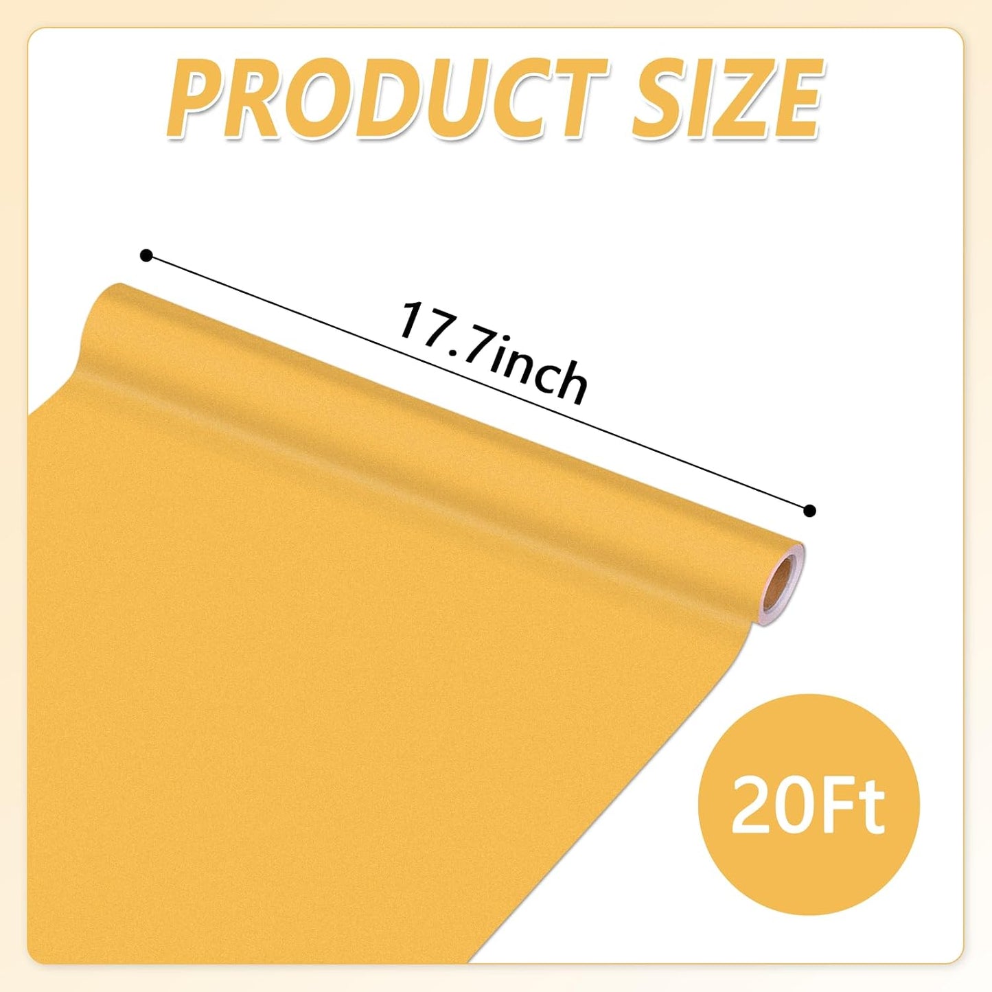 Golden Sun Yellow Bulletin Board Paper Roll Yellow Bulletin Board Background Paper Back to School Classroom Decor Poster for Art Craft DIY Projects Home Office Classroom Party Supplies 17.7in x 20ft