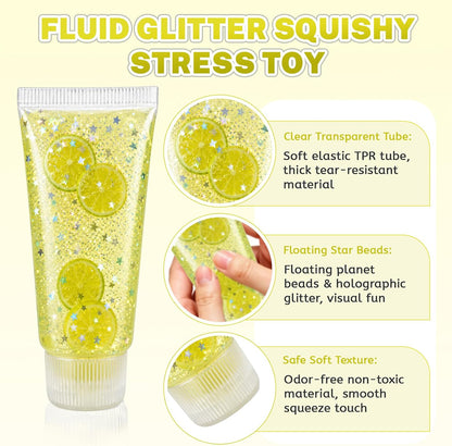 Toothpaste Squishy Toy, Slow Rising Squeeze Stress Relief Fidget(Yellow)