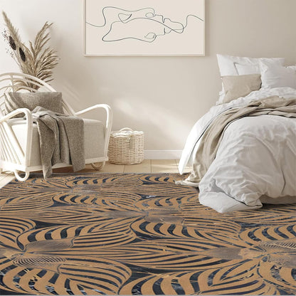 Abstract Art Element Non-Slip Area Rug – Soft Low Pile Modern Pattern,Machine Washable Indoor Rug for Living Room, Bedroom, Entryway – Easy Clean Decorative Home Rug Yellow