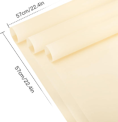20 Sheets Flower Wrapping Paper - 22.4 x 22.4 inch Pure Cream Yellow Color Water-Resistant Floral Bouquet Wrapping Paper, Florist Supplies Packaging for Fall Wedding Birthday Gift DIY