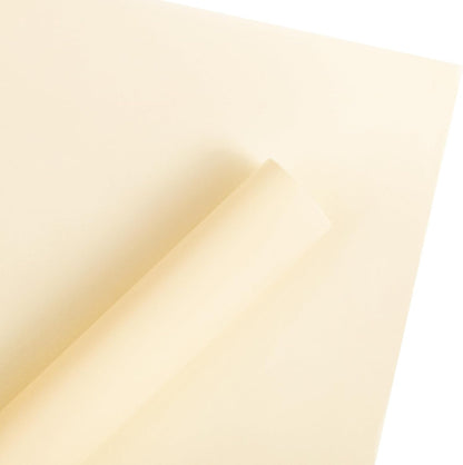 20 Sheets Flower Wrapping Paper - 22.4 x 22.4 inch Pure Cream Yellow Color Water-Resistant Floral Bouquet Wrapping Paper, Florist Supplies Packaging for Fall Wedding Birthday Gift DIY