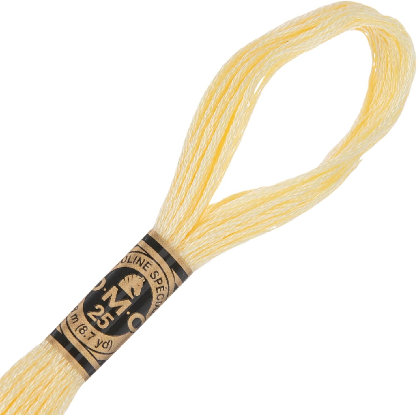 DMC Cotton Embroidery Floss - 3078 Very Light Golden Yellow | Set of 12