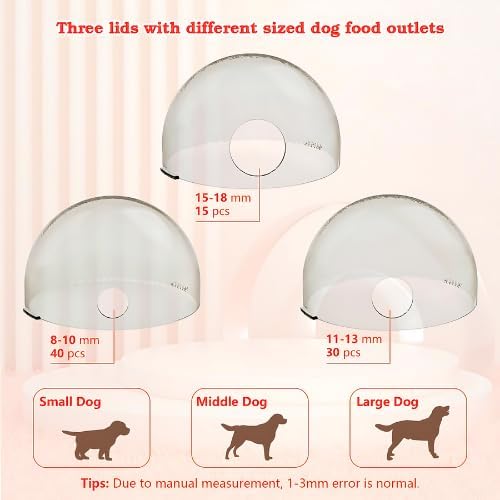 Interactive Dog Treat Dispenser Toy – Duck-Shaped Puzzle Feeder with Portion Control, Clear Dome & Airtight Lid for Small Medium Large Dogs – Slow Feeder Kibble Launcher – Yellow/Orange