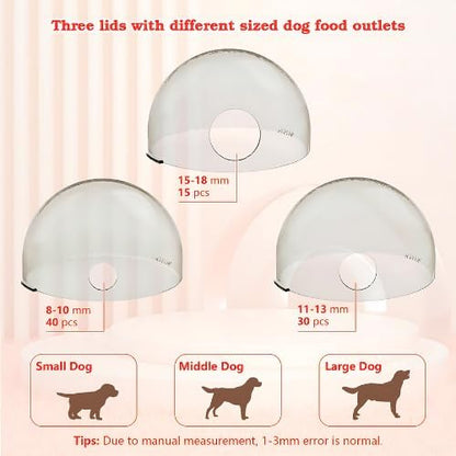 Interactive Dog Treat Dispenser Toy – Duck-Shaped Puzzle Feeder with Portion Control, Clear Dome & Airtight Lid for Small Medium Large Dogs – Slow Feeder Kibble Launcher – Yellow/Orange