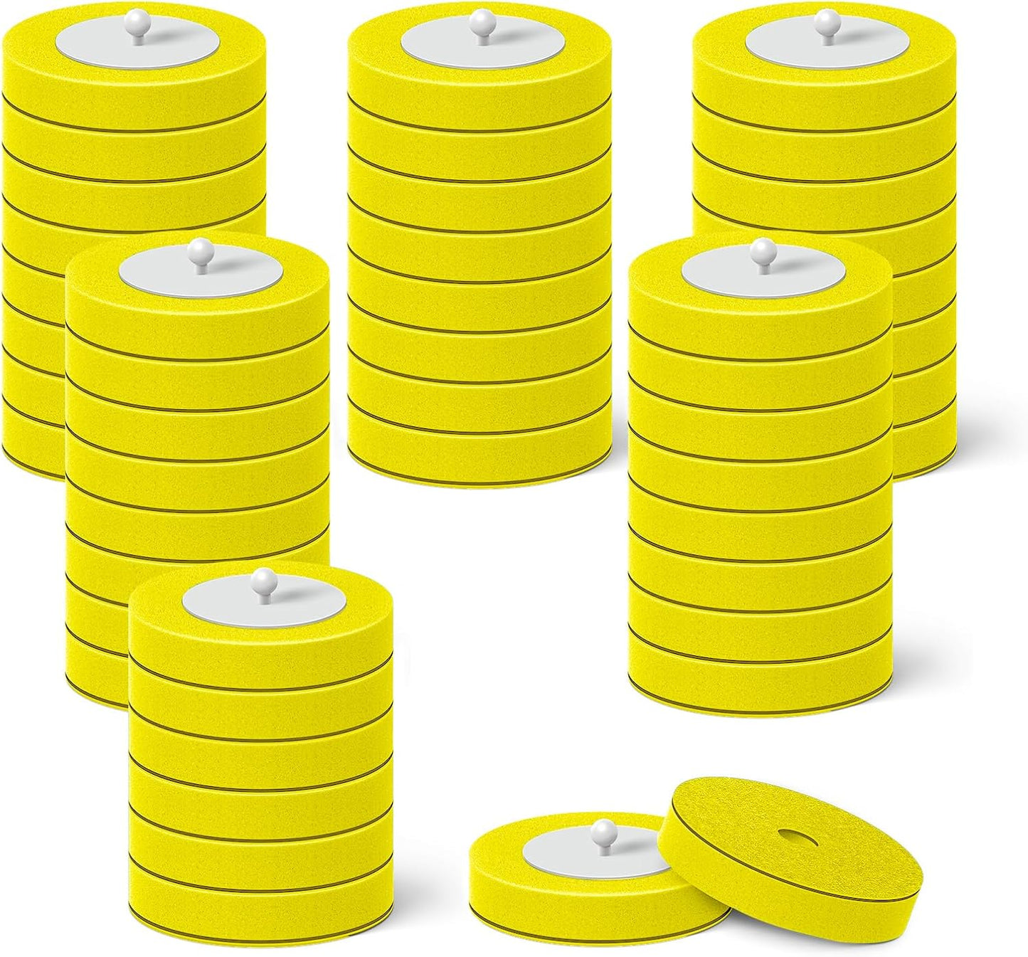 48 Count Disposable Toilet Brush Heads, Toilet Bowl Wand Refills for Toilet and Bathroom Cleaning, Yellow Lemon Fragrance, Not Suitable for Electric Toilet Brushes