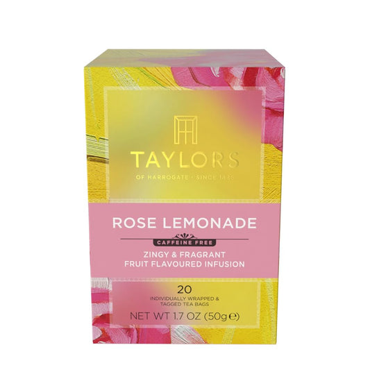 Rose Lemonade Infusion Individually Wrapped Bags, 20 Count (Pack of 1), Zingy, Refreshing and Fragrant, Caffeine-Free, Enjoy Hot or Iced, 20 Teabags