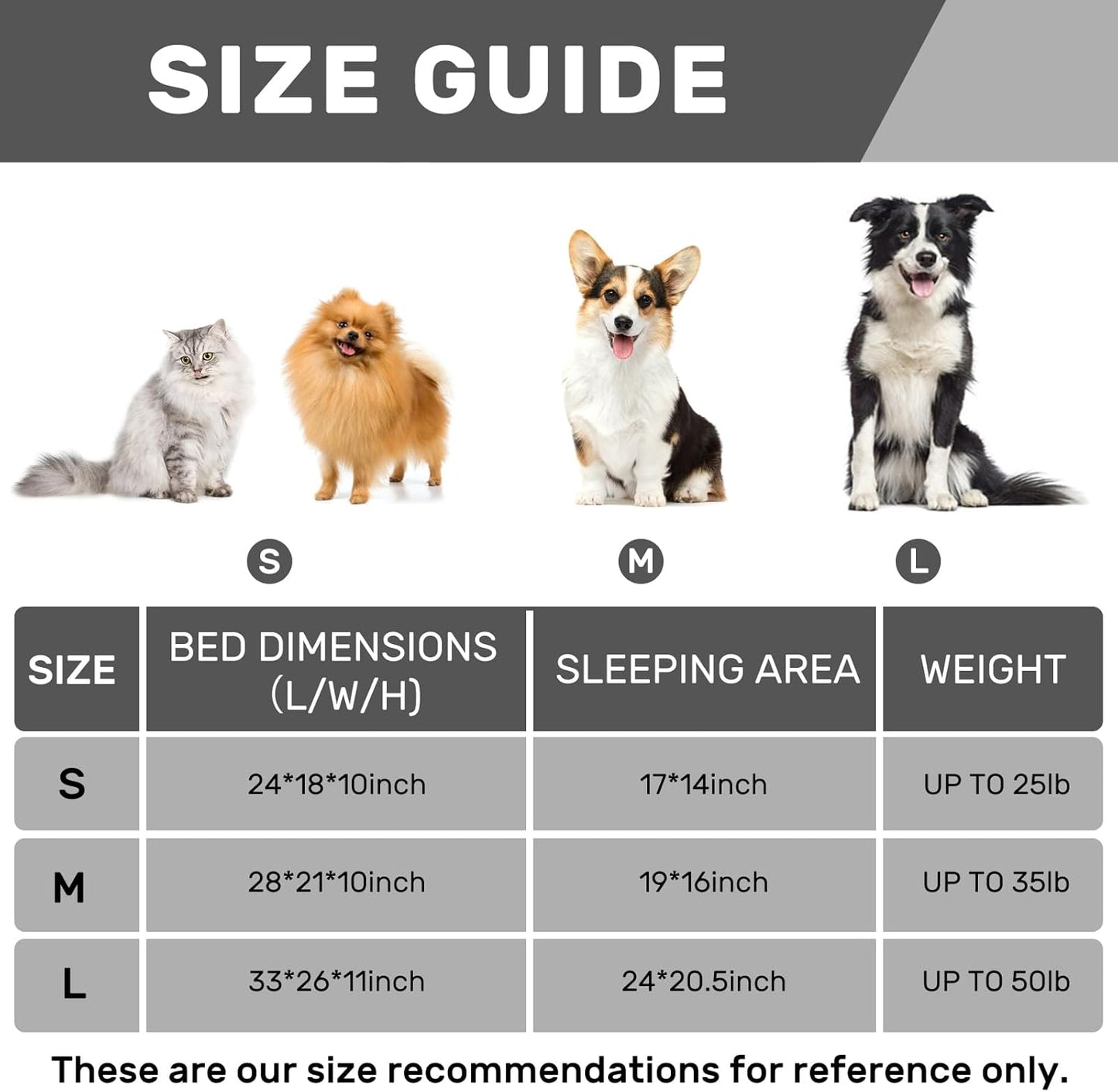 Small Dog Large Cat Bed Puppy Couch Beds for Pets up to 25 lbs | Fluffy Dog Cat Couch Plush Soft Warming Pets Beds with Machine Washable Cover and Non-Slip Bottom
