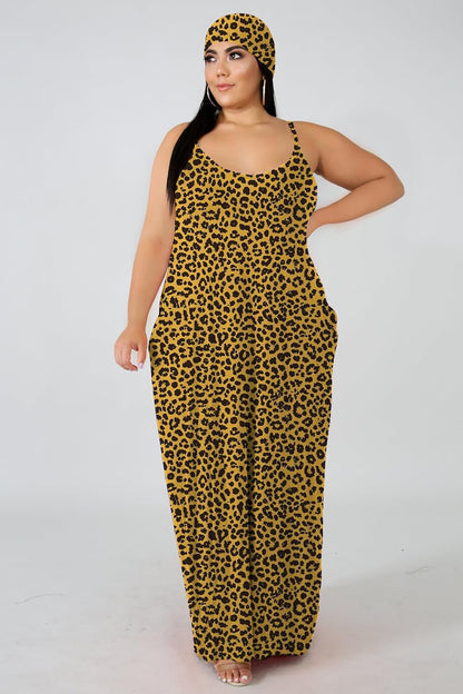 Women's Plus Size Casual Maxi Dress Summer Sleeveless Loose Beach Dress Sundress with Pockets