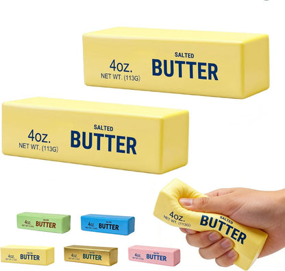 Butter Squishy, Soft Scented Fidget Squishy, Butter Squishy Toy (Yellow) | Cream Scented Butter Squeeze Toy，Slow Rising Butter Stick Stress Relief Toy for Relaxation,Office Desk Decor