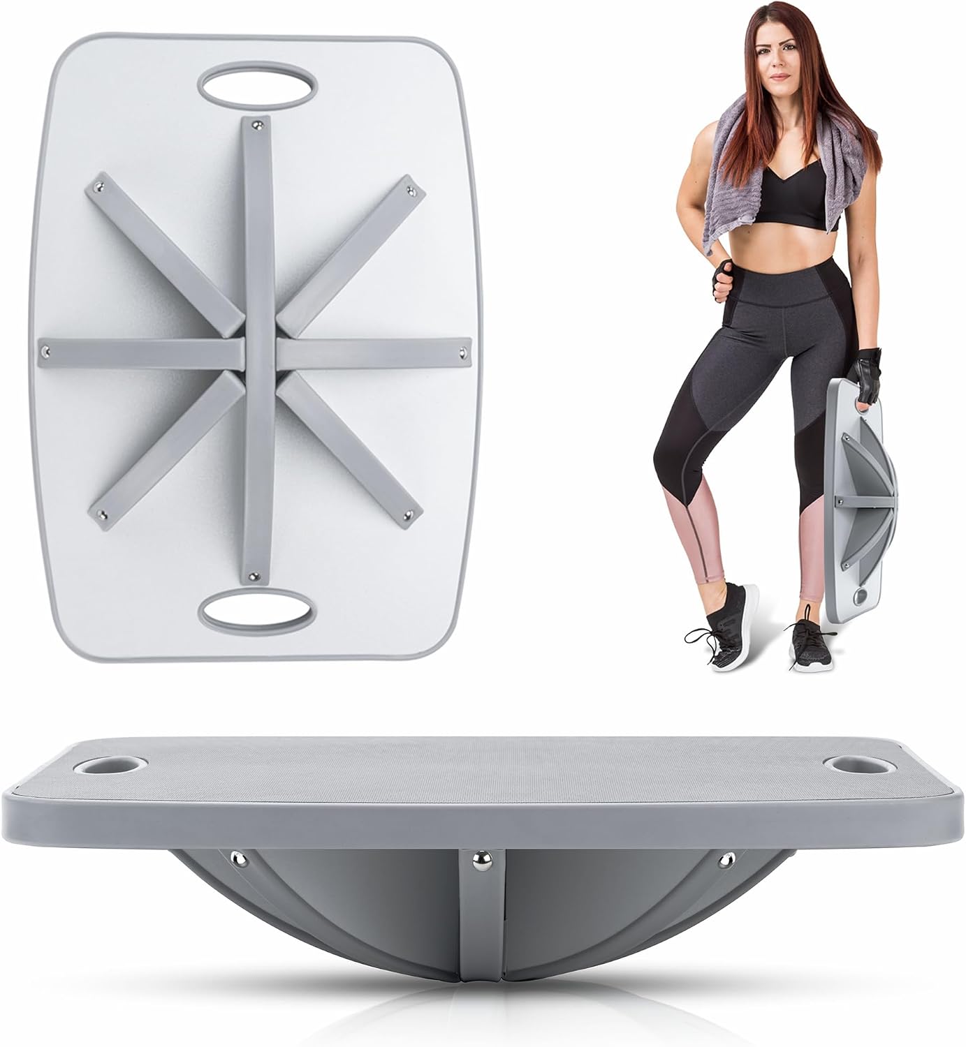 Advanced Wood Balance Board, Table Balance Board, Office Swing Board, for Physical Therapy, Fast Fitness Training and Outdoor Sports Balance Training Device