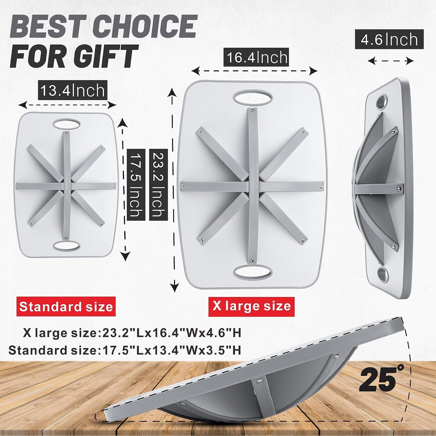Advanced Wood Balance Board, Table Balance Board, Office Swing Board, for Physical Therapy, Fast Fitness Training and Outdoor Sports Balance Training Device
