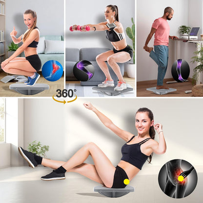 Advanced Wood Balance Board, Table Balance Board, Office Swing Board, for Physical Therapy, Fast Fitness Training and Outdoor Sports Balance Training Device