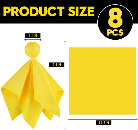 Football Penalty Flags, 8-Pack Yellow Referee Flags for Games and Parties | Yellow Football Penalty Flags, 8-Piece Referee Set for Football Games, Fan Events, Sports Parties and Game Day Activities