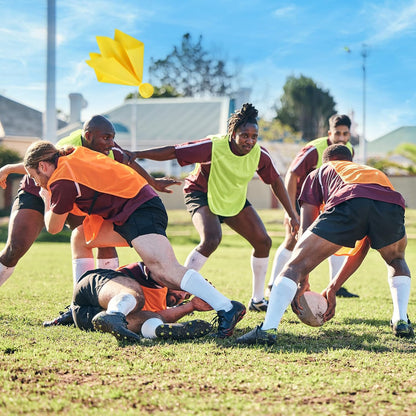 Football Penalty Flags, 8-Pack Yellow Referee Flags for Games and Parties | Yellow Football Penalty Flags, 8-Piece Referee Set for Football Games, Fan Events, Sports Parties and Game Day Activities