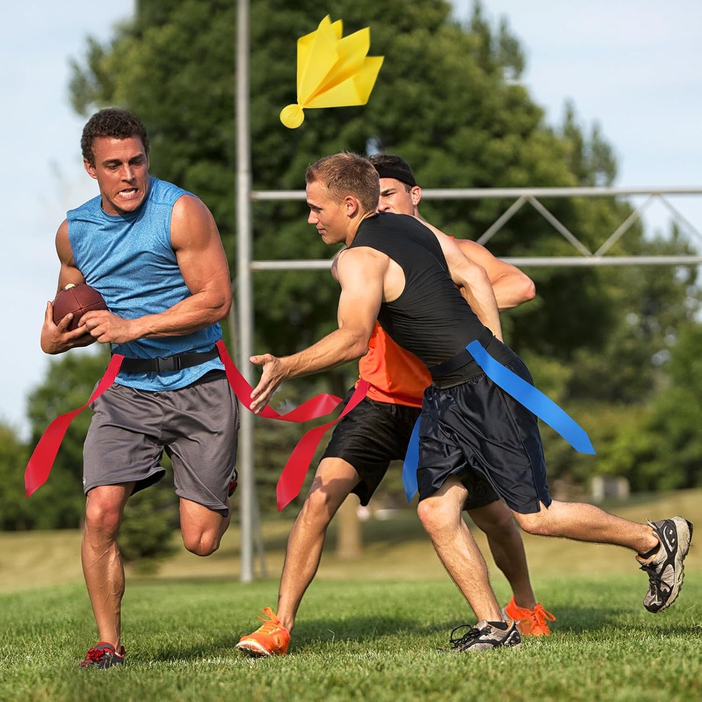 Football Penalty Flags, 8-Pack Yellow Referee Flags for Games and Parties | Yellow Football Penalty Flags, 8-Piece Referee Set for Football Games, Fan Events, Sports Parties and Game Day Activities