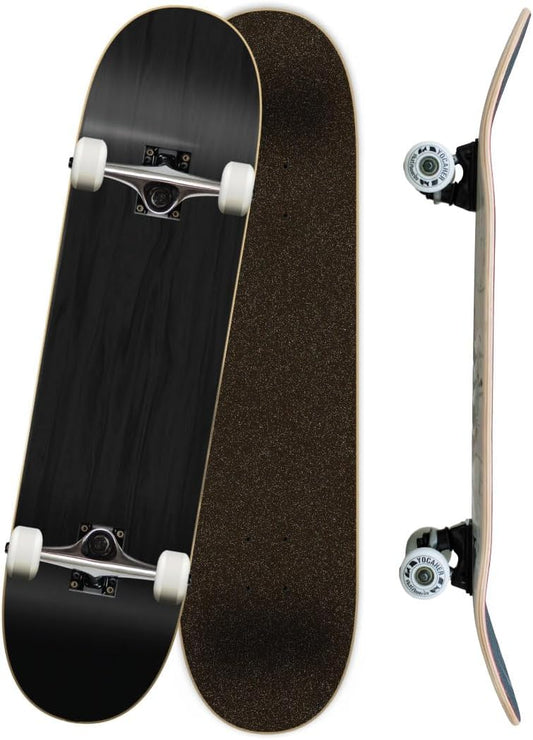 Pro Skateboards Blank, Checker, Camo Professional Complete Skateboard 7.75" w/ 7Ply Maple Deck, Aluminum Alloy Truck, ABEC-9 Bearing, 54mm Skateboard Wheels, Concave Cruiser Trick Skateboard