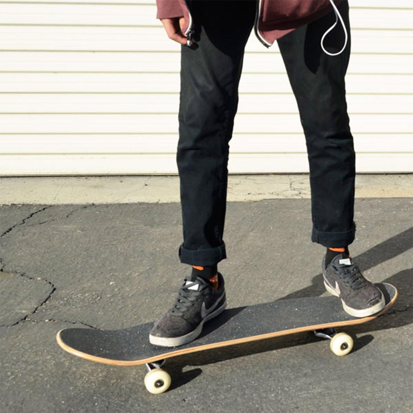 Pro Skateboards Blank, Checker, Camo Professional Complete Skateboard 7.75" w/ 7Ply Maple Deck, Aluminum Alloy Truck, ABEC-9 Bearing, 54mm Skateboard Wheels, Concave Cruiser Trick Skateboard