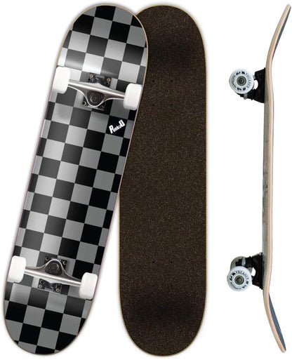 Pro Skateboards Blank, Checker, Camo Professional Complete Skateboard 7.75" w/ 7Ply Maple Deck, Aluminum Alloy Truck, ABEC-9 Bearing, 54mm Skateboard Wheels, Concave Cruiser Trick Skateboard