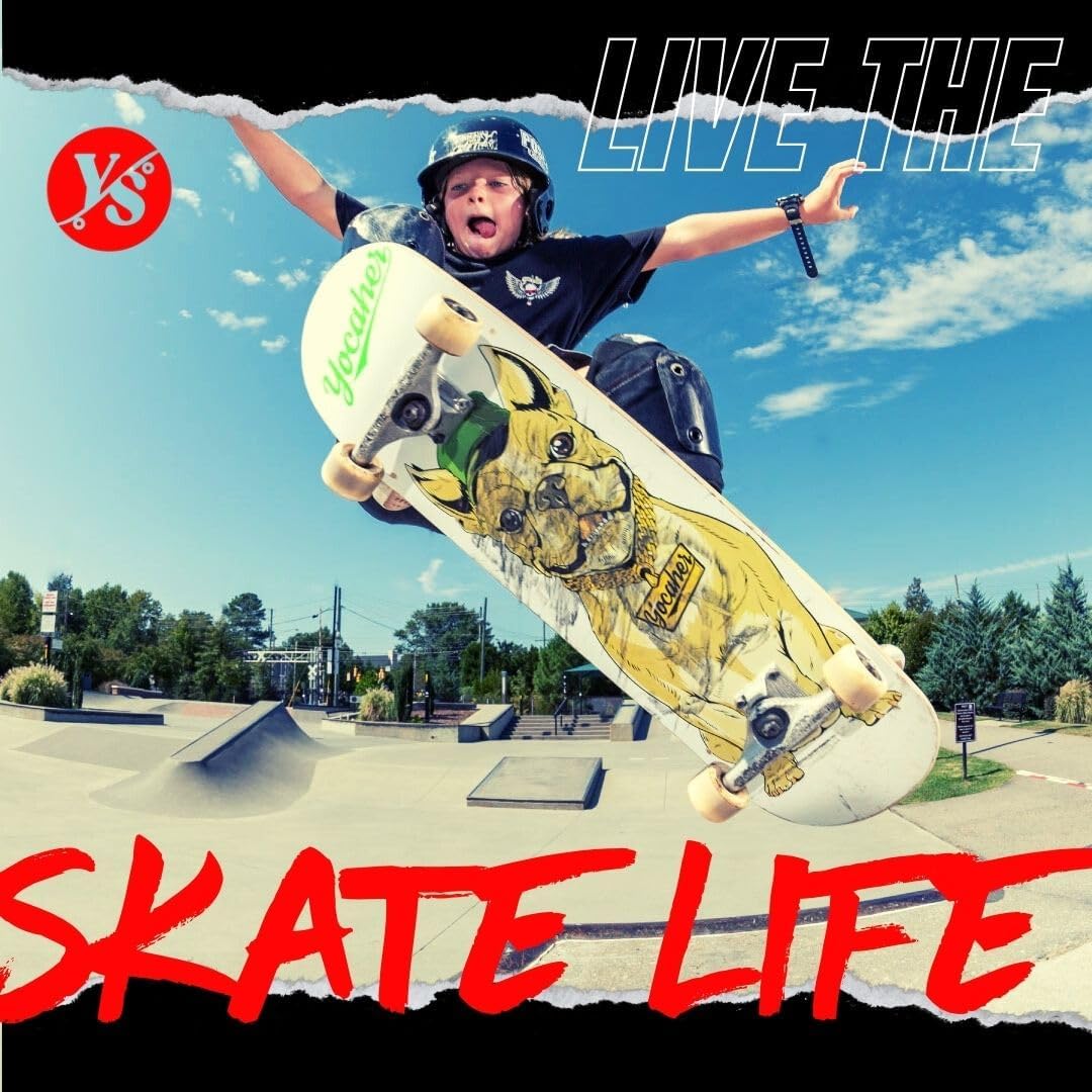 Pro Skateboards Blank, Checker, Camo Professional Complete Skateboard 7.75" w/ 7Ply Maple Deck, Aluminum Alloy Truck, ABEC-9 Bearing, 54mm Skateboard Wheels, Concave Cruiser Trick Skateboard