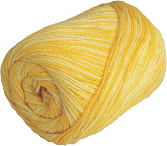 Dishie Yellow Worsted Weight 100% Cotton Yarn for Crocheting | 100g of solid colored yarn in Sunshie color for dishcloths, machine washable.