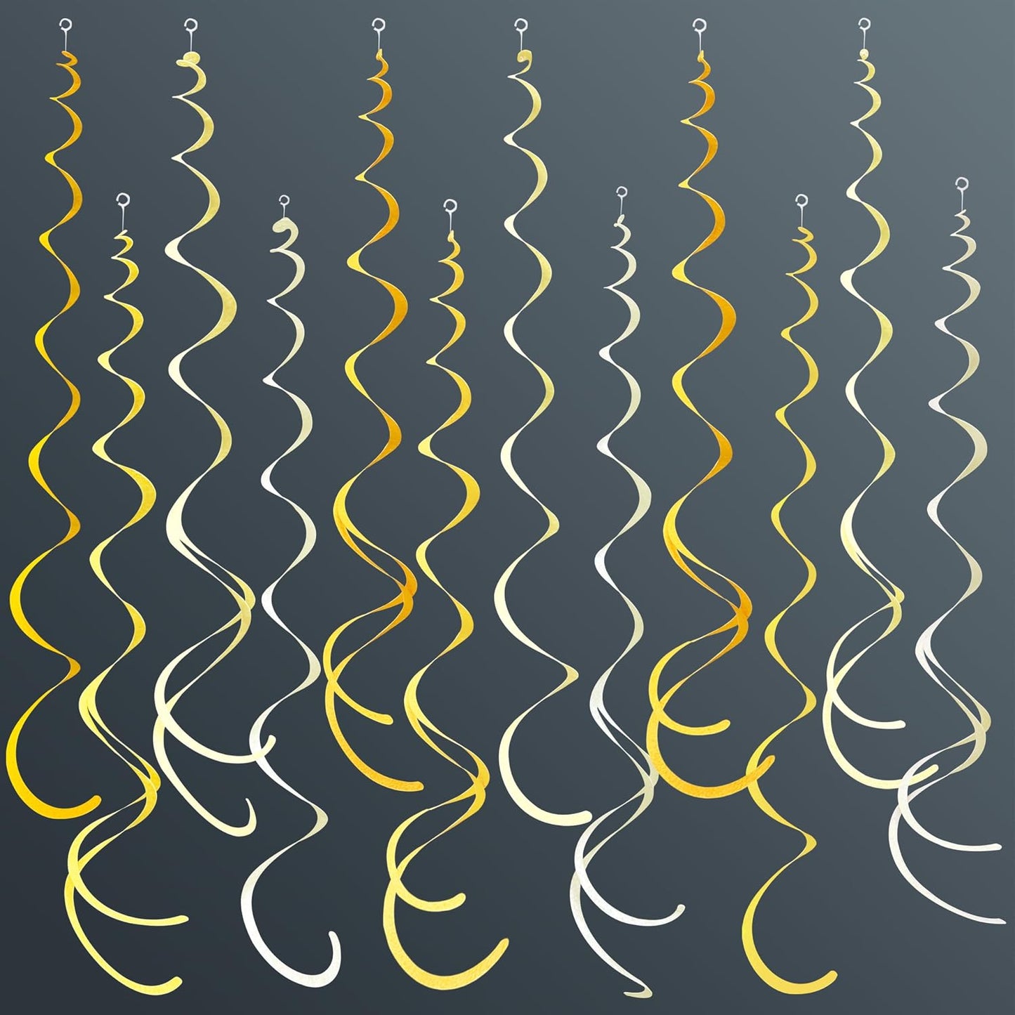 36Pcs Yellow Hanging Swirl Decorations Ombre Yellow Felt Swirl Streamer Spiral Ceiling Decoration Garland for Lemon Bee Sunflower Birthday Wedding Shower Bridal Shower Bachelorette Party Supplies