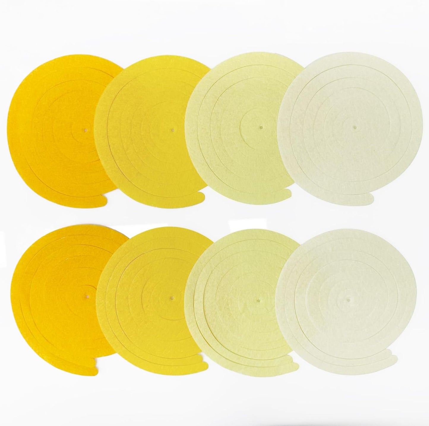 36Pcs Yellow Hanging Swirl Decorations Ombre Yellow Felt Swirl Streamer Spiral Ceiling Decoration Garland for Lemon Bee Sunflower Birthday Wedding Shower Bridal Shower Bachelorette Party Supplies