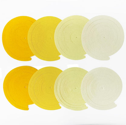 36Pcs Yellow Hanging Swirl Decorations Ombre Yellow Felt Swirl Streamer Spiral Ceiling Decoration Garland for Lemon Bee Sunflower Birthday Wedding Shower Bridal Shower Bachelorette Party Supplies