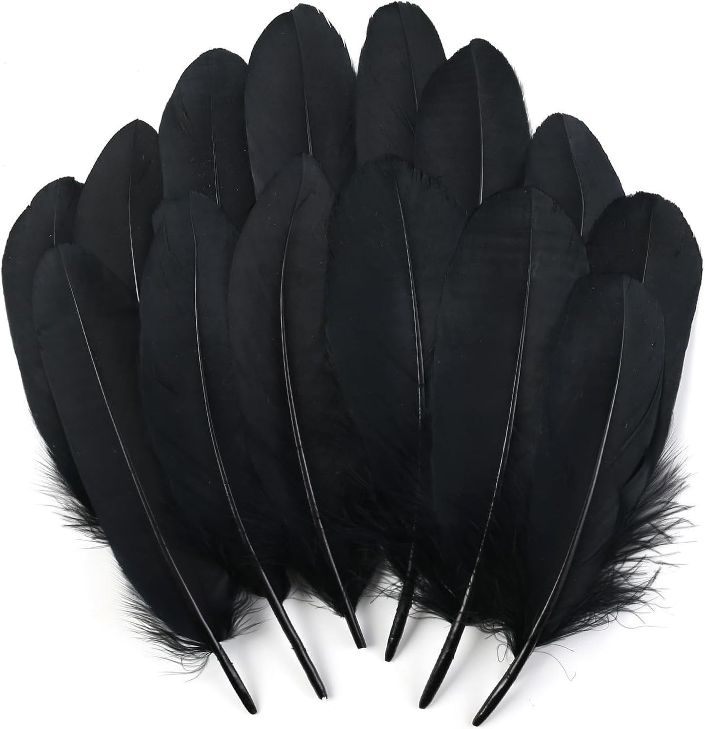 120pcs Yellow Goose Feathers Natural Bulk 6-8 inch 15-20cm for Crafts DIY Cosplay Wedding Party Halloween Decoration Goose Nagoire Feathers