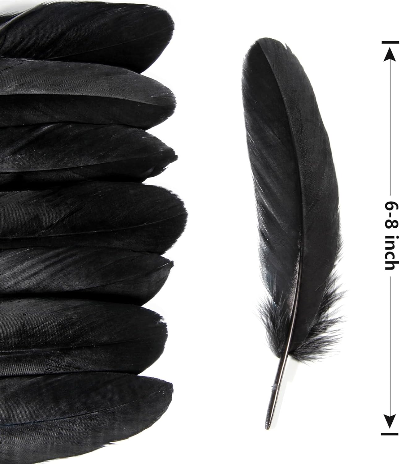 120pcs Yellow Goose Feathers Natural Bulk 6-8 inch 15-20cm for Crafts DIY Cosplay Wedding Party Halloween Decoration Goose Nagoire Feathers