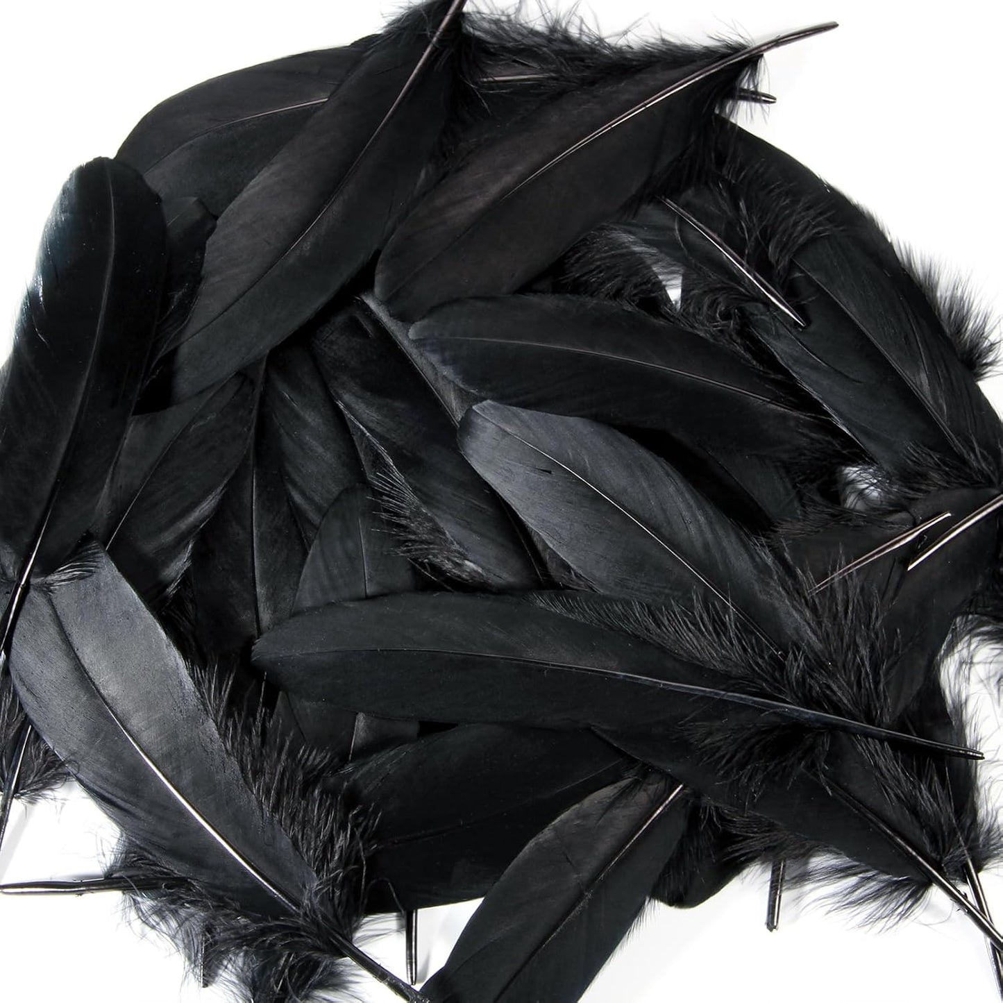 120pcs Yellow Goose Feathers Natural Bulk 6-8 inch 15-20cm for Crafts DIY Cosplay Wedding Party Halloween Decoration Goose Nagoire Feathers