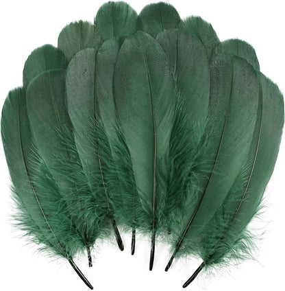 120pcs Yellow Goose Feathers Natural Bulk 6-8 inch 15-20cm for Crafts DIY Cosplay Wedding Party Halloween Decoration Goose Nagoire Feathers