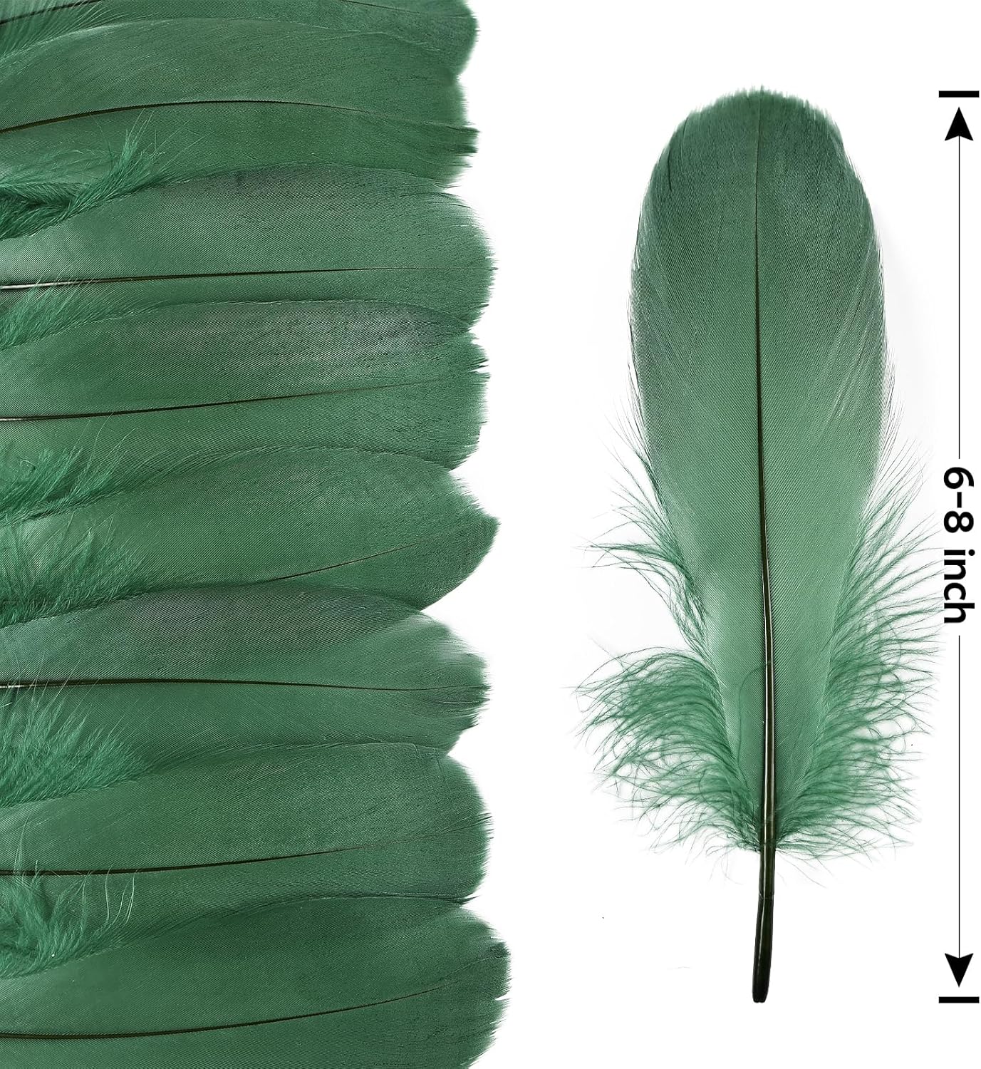 120pcs Yellow Goose Feathers Natural Bulk 6-8 inch 15-20cm for Crafts DIY Cosplay Wedding Party Halloween Decoration Goose Nagoire Feathers