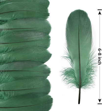 120pcs Yellow Goose Feathers Natural Bulk 6-8 inch 15-20cm for Crafts DIY Cosplay Wedding Party Halloween Decoration Goose Nagoire Feathers