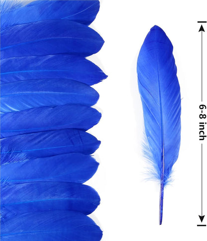 120pcs Yellow Goose Feathers Natural Bulk 6-8 inch 15-20cm for Crafts DIY Cosplay Wedding Party Halloween Decoration Goose Nagoire Feathers